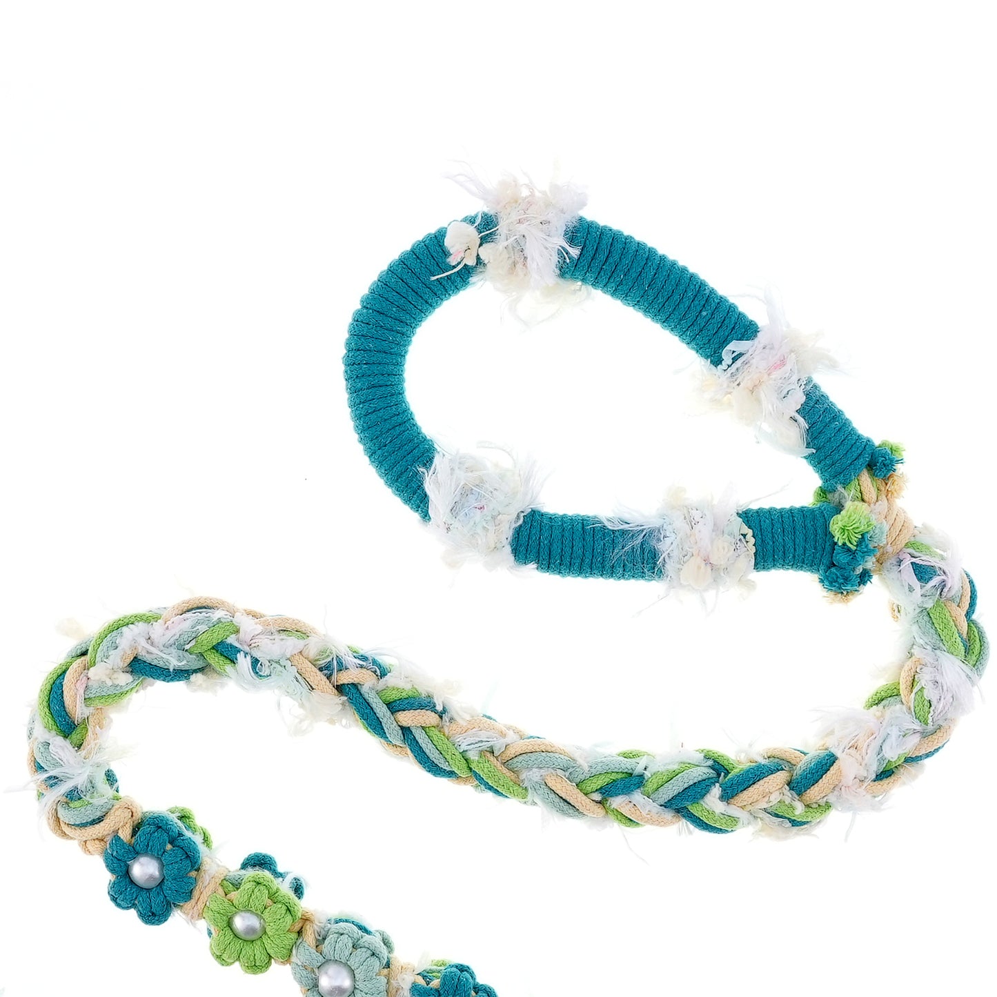 Mint Garden – Handmade Colorful Cotton Braided Dog Leash