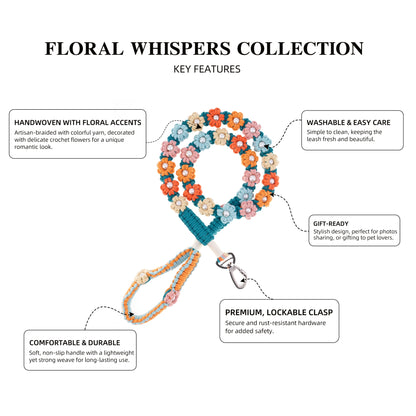 🏖 Summer Coast – Handmade Colorful Cotton Braided Dog Leash