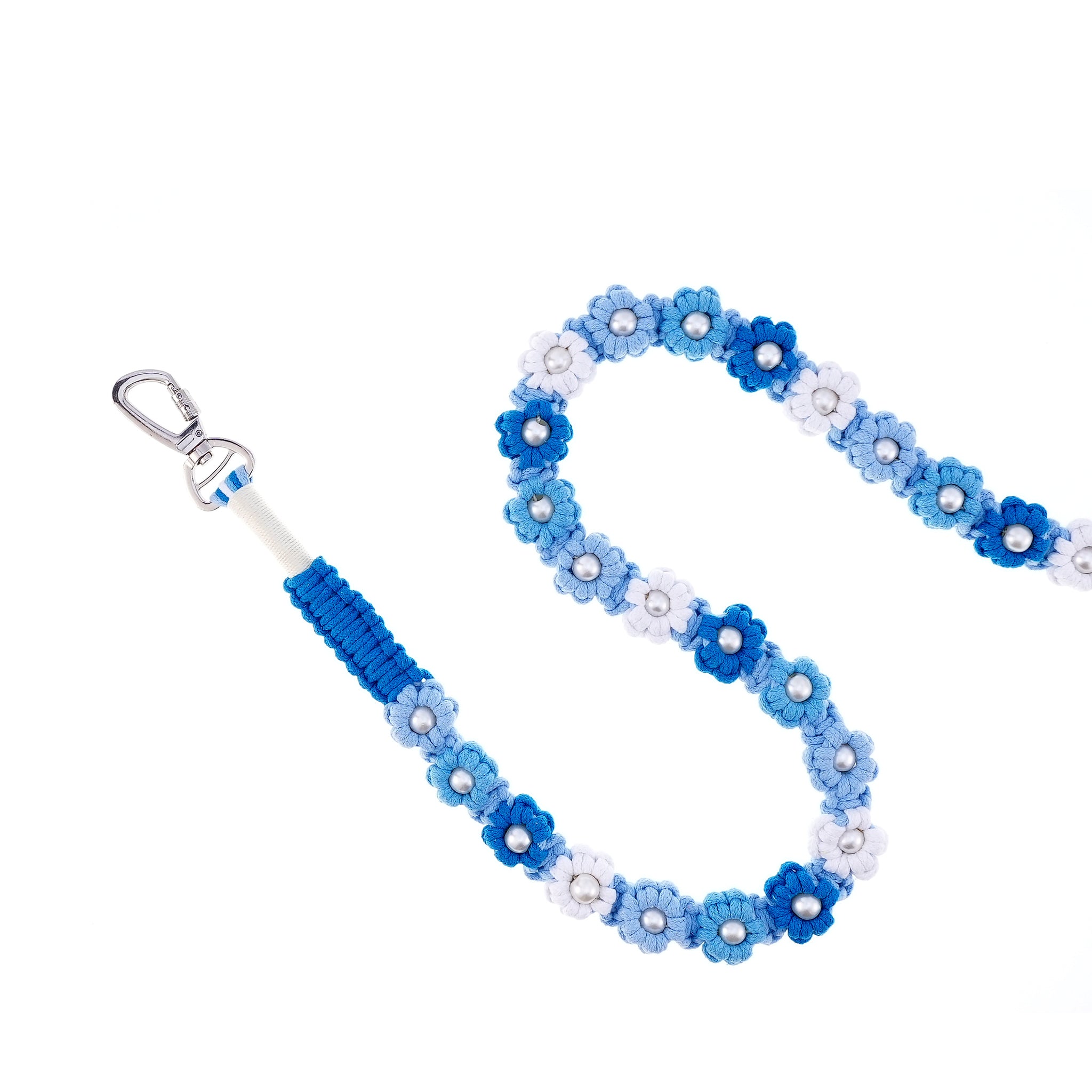 🌊 Ocean Breeze – Handmade Colorful Cotton Braided Dog Leash