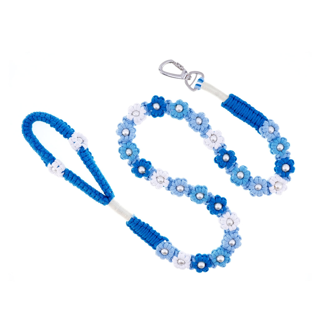 🌊 Ocean Breeze – Handmade Colorful Cotton Braided Dog Leash