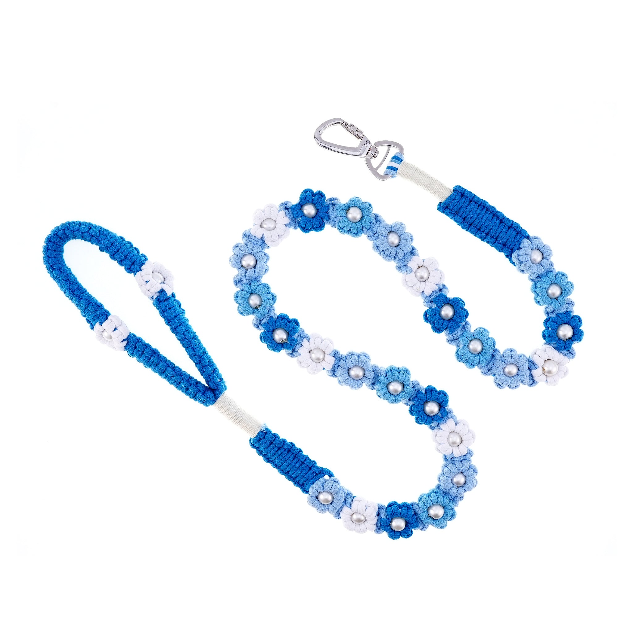 🌊 Ocean Breeze – Handmade Colorful Cotton Braided Dog Leash