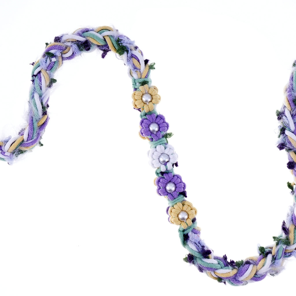 Lavender Whisper – Handmade Colorful Cotton Braided Dog Leash