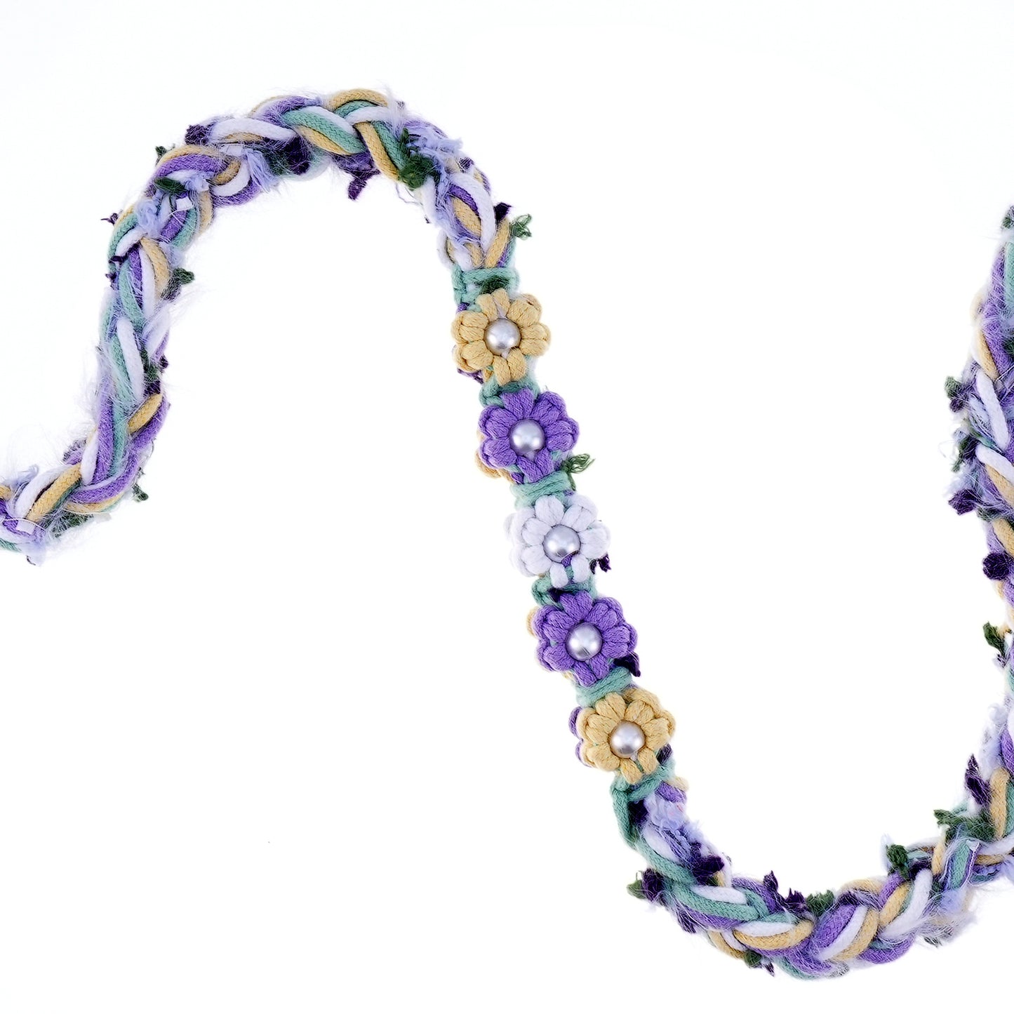 Lavender Whisper – Handmade Colorful Cotton Braided Dog Leash