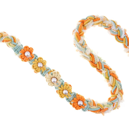 Sunny Daisy – Handmade Colorful Cotton Braided Dog Leash