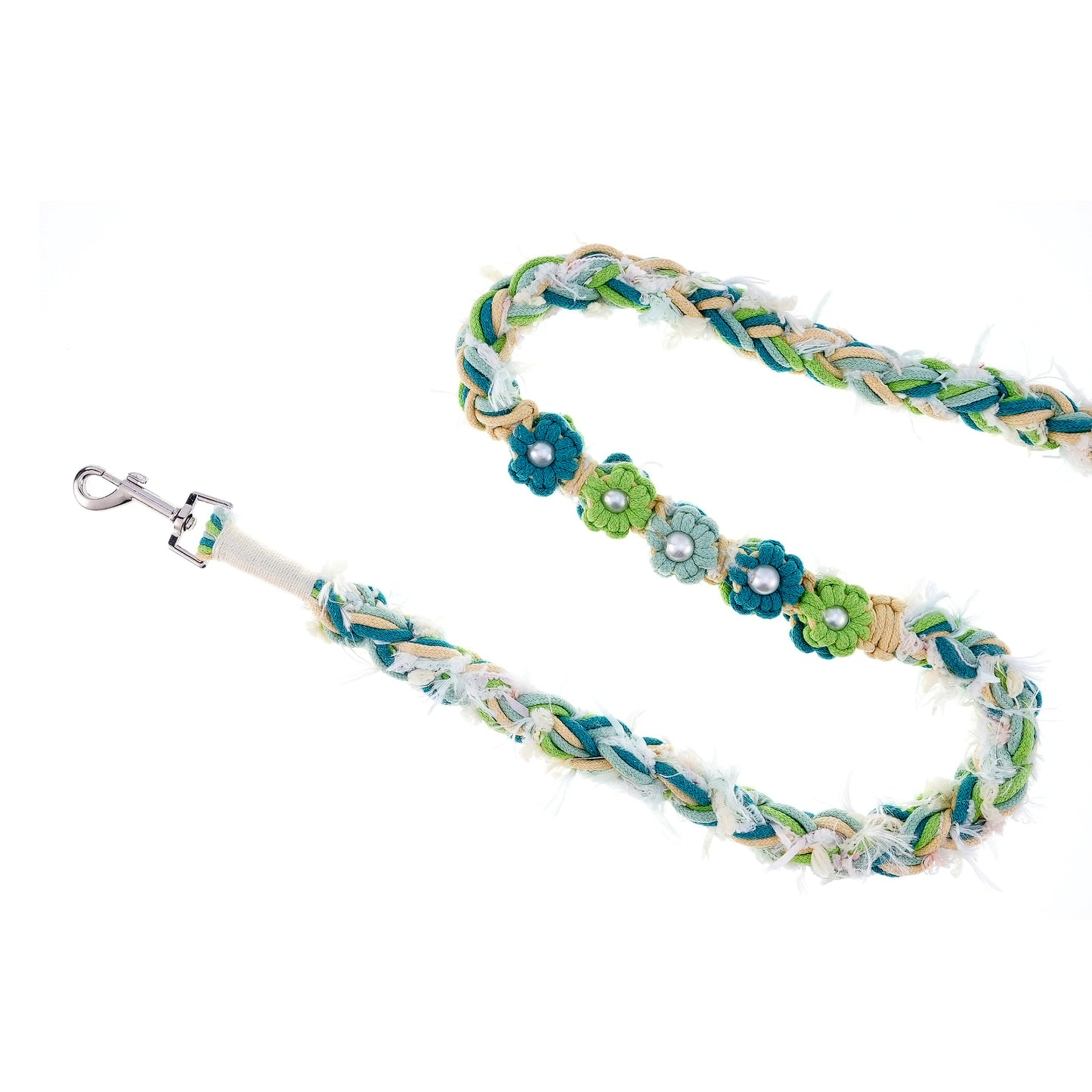 Mint Garden – Handmade Colorful Cotton Braided Dog Leash