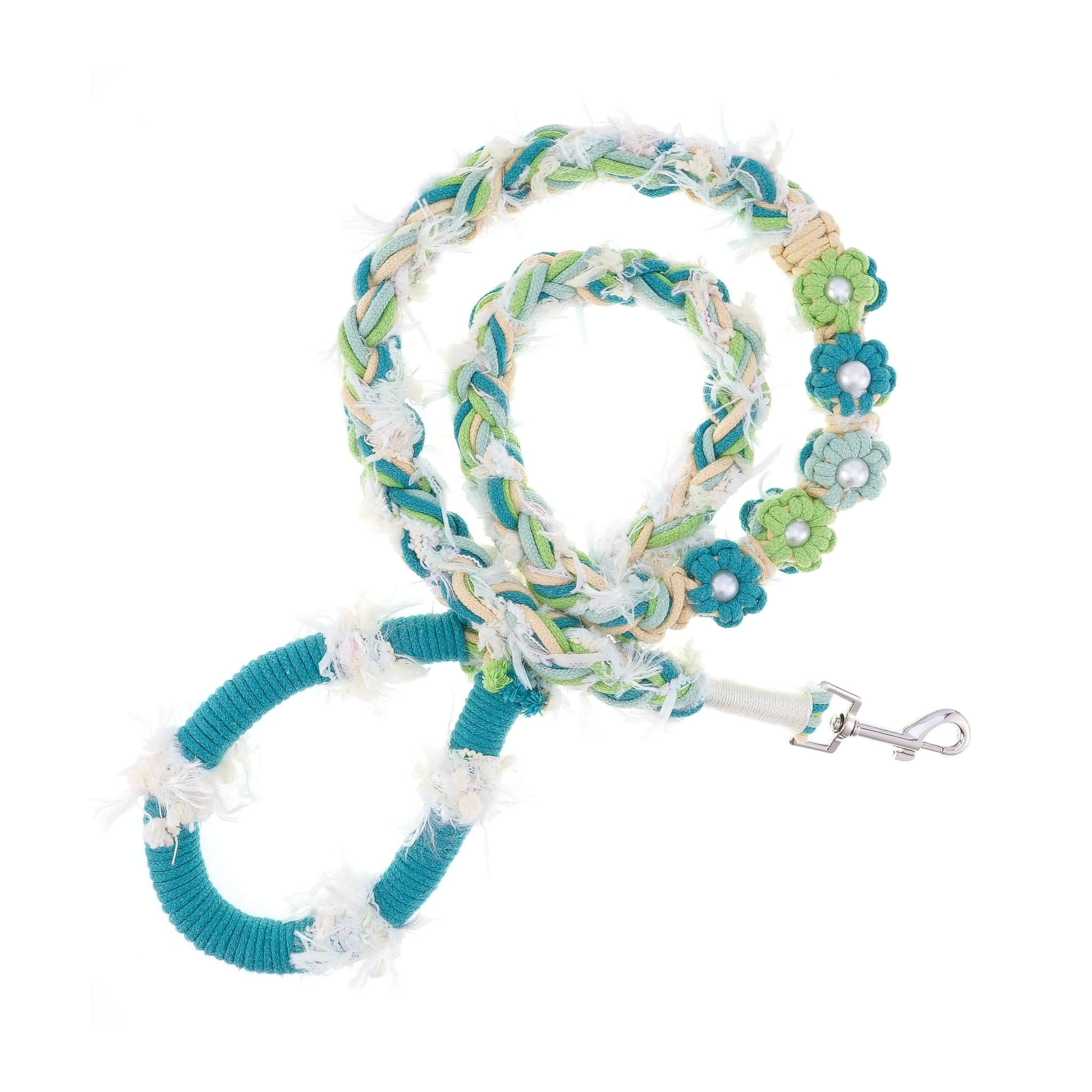 Mint Garden – Handmade Colorful Cotton Braided Dog Leash
