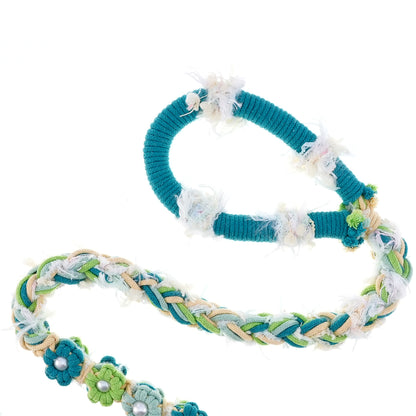 Mint Garden – Handmade Colorful Cotton Braided Dog Leash