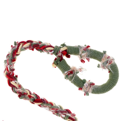Crimson Charm – Handmade Colorful Cotton Braided Dog Leash
