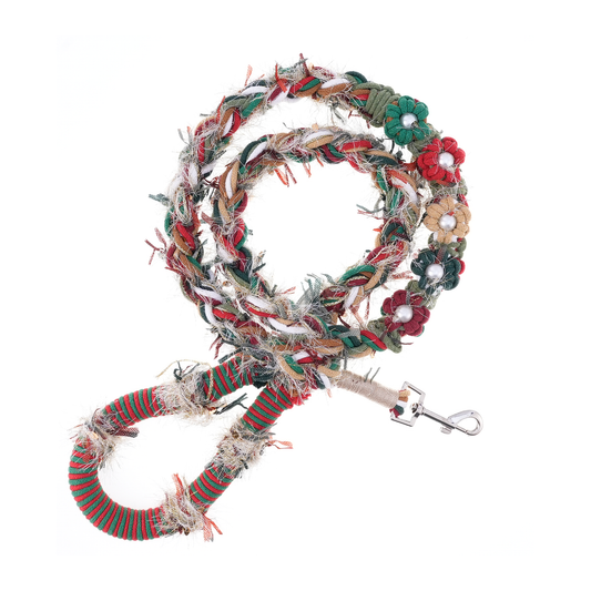 Berry Noel – Handmade Colorful Cotton Braided Dog Leash