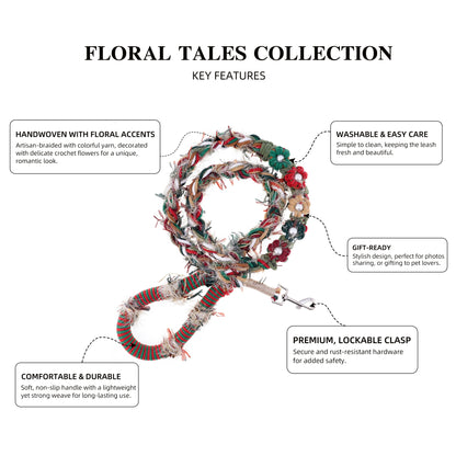 Berry Noel – Handmade Colorful Cotton Braided Dog Leash