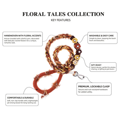 Rustic Maple – Handmade Colorful Cotton Braided Dog Leash