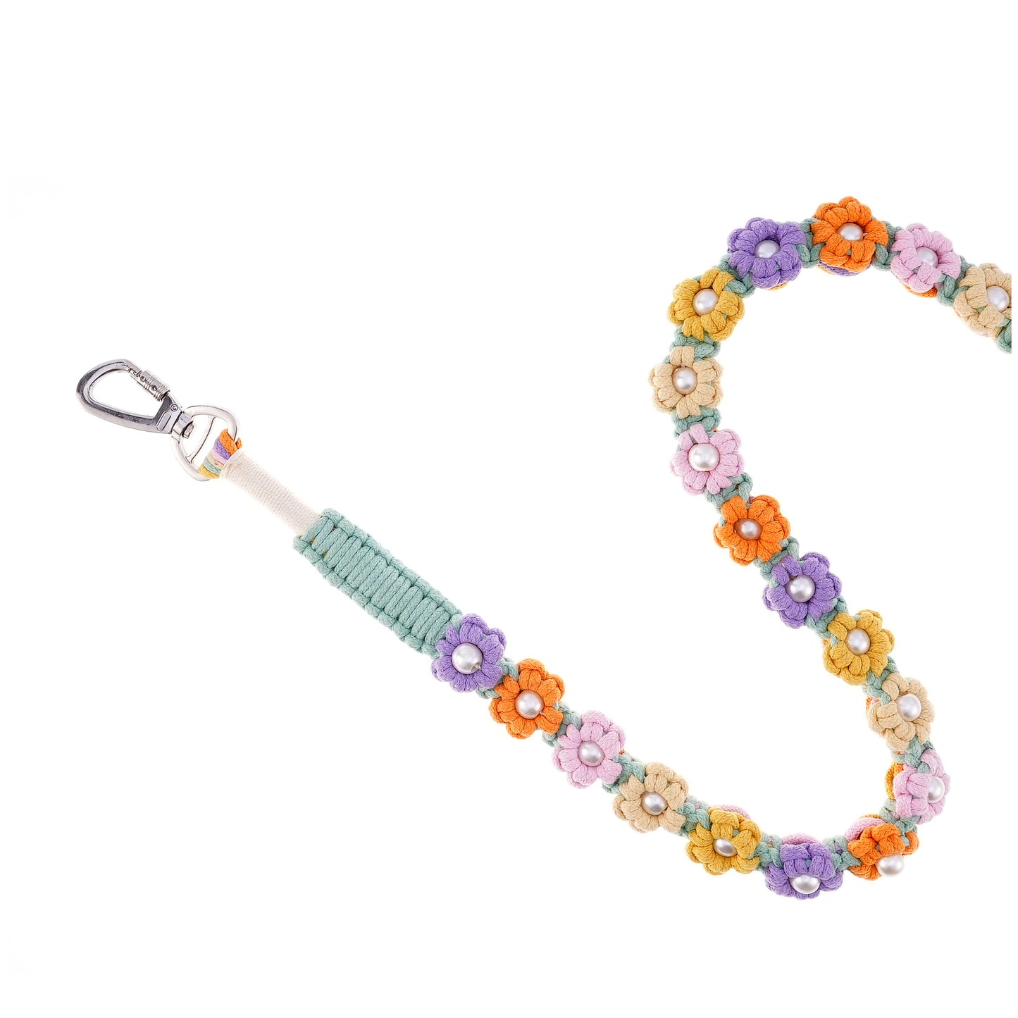 🎉 Carnival Dream – Handmade Colorful Cotton Braided Dog Leash