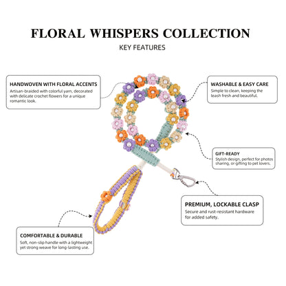 🎉 Carnival Dream – Handmade Colorful Cotton Braided Dog Leash